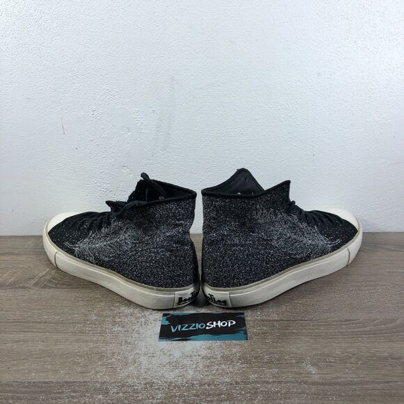 John Varvatos Bootleg Mid Feather Black Sneakers Men's 9.5 M A702B 006 - Picture 4 of 8